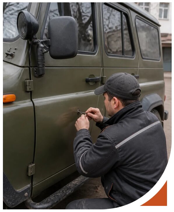 Профессиональное вскрытие автомобиля УАЗ без повреждений в Краснокаменске